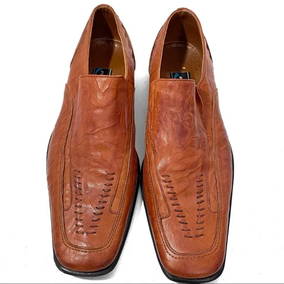 3/$10 Foremost Dress Shoes 7 (40) Brown Leather - Picture 4 of 10